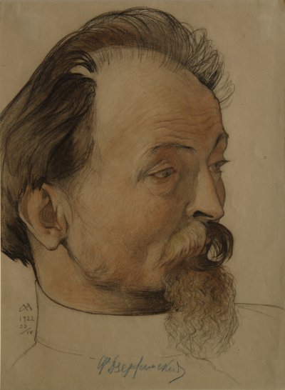 Portret van de politicus Felix E. Dzerzhinsky 1877-1926, de voorzitter van Cheka, 1922 door Nikolai Andreevich Andreev