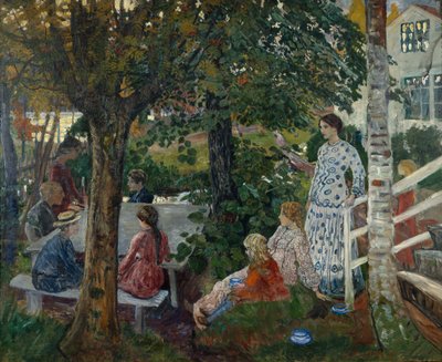 Verjaardag in de tuin door Nikolai Astrup