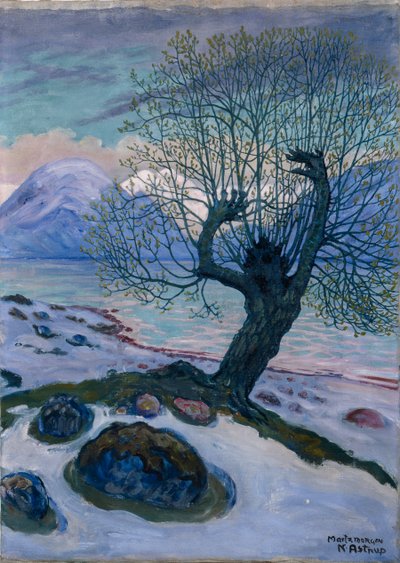 Maart ochtend, lente nacht en wilg door Nikolai Astrup