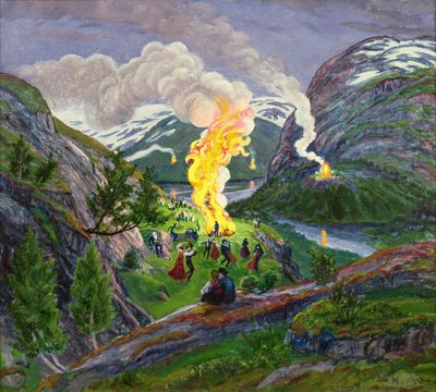 Midzomervuur door Nikolai Astrup