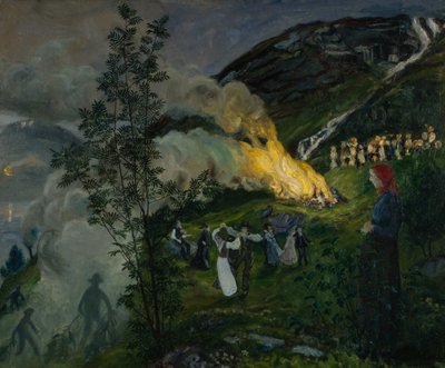 Midzomervuur door Nikolai Astrup
