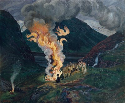 Midzomervuur door Nikolai Astrup