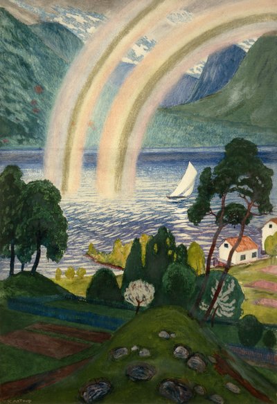 Regenboog, Grote regenboog door Nikolai Astrup