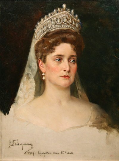 Portret van keizerin Alexandra Fjodorovna door Nikolai Bodarevsky