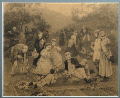 Theekransje van de landeigenaar door Nikolai Dmitrievich Dmitriev Orenburgsky