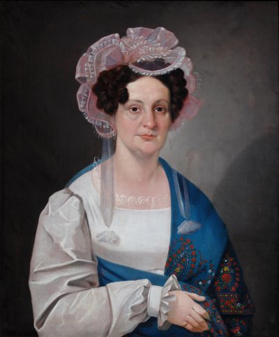 Portret van Olga Matveevna Golovina, geboren Dashkova 1798-1840, 1828 door Nikolai Dmitrievich Mylnikov