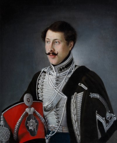 Portret van Vasily Pavlovich Golovin 1805-1846, 1827 door Nikolai Dmitrievich Mylnikov