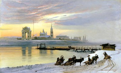 Angara bij Irkoetsk, 1886 door Nikolai Dobrovolsky
