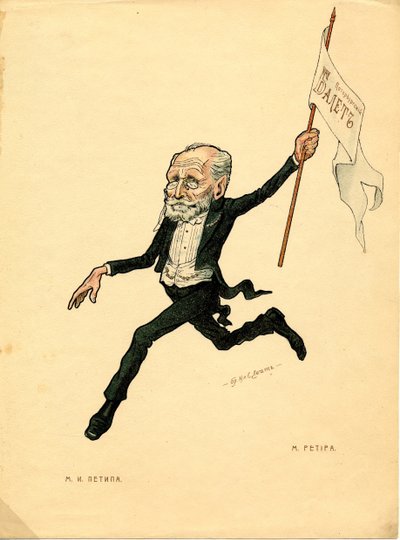 Marius Petipa Uit: Russisch Ballet in Karikaturen, 1902-1905 door Nikolai Gustavovich Legat