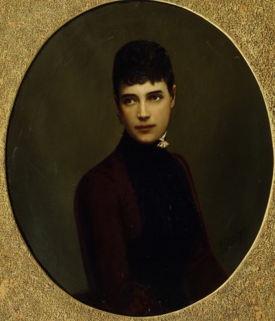Portret van Keizerin Maria Fyodorovna, Prinses Dagmar van Denemarken 1847-1928, Midden 19e eeuw door Nikolai Gustavovich Schilder