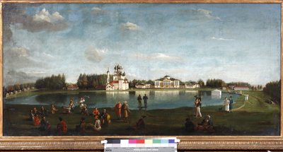 Uitzicht op het Ostankino-landgoed door Nikolai Ivanov Podklutchnikov