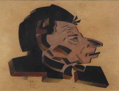 Portret van Vsevolod Meyerhold 1874-1940, 1913 door Nikolai Ivanovich Kulbin