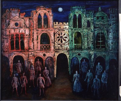 Toneelontwerp voor het stuk Romeo en Julia van William Shakespeare, 2002 door Nikolai Konstantinovich Agafonov