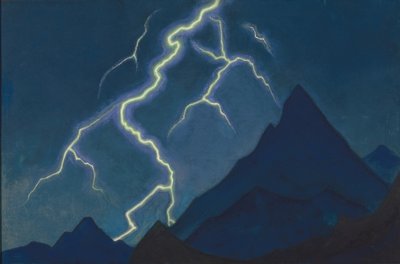 Roep van de hemel. Bliksem, 1935-1936 door Nikolai Konstantinowitsch Roerich