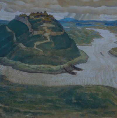 Gorodishche Oude Slavische versterkte nederzetting door Nikolai Konstantinowitsch Roerich