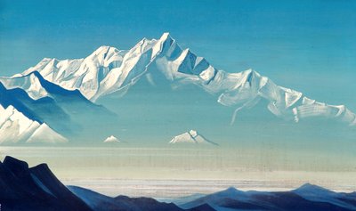 Berg van vijf schatten Twee werelden, 1933 door Nikolai Konstantinowitsch Roerich