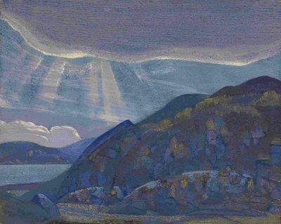 Rotsen en Kliffen uit de serie Ladoga, 1917-1918 door Nikolai Konstantinowitsch Roerich