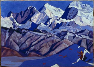 Rode paarden door Nikolai Konstantinowitsch Roerich