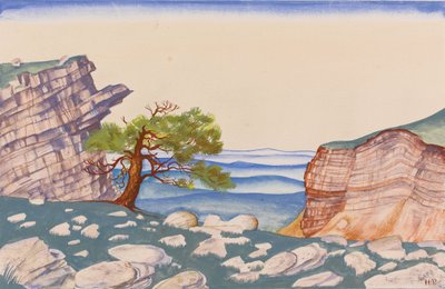 Decorontwerp voor het ballet Le Sacre du Printemps van I. Stravinsky door Nikolai Konstantinowitsch Roerich