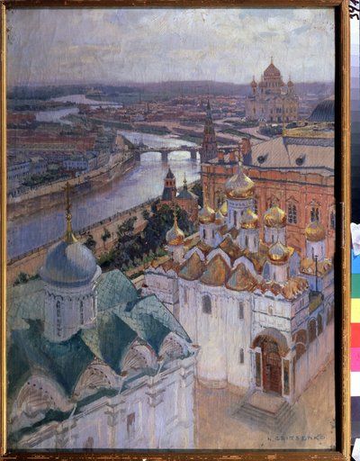 Uitzicht op Moskou vanaf de Ivan de Grote klokkentoren door Nikolai Nikolaevich Gritsenko