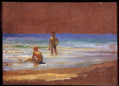 Jonge jongens aan de kust door Nikolai Nikolajevitch Gay