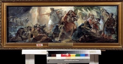 De Israëlieten steken de Rode Zee over, schilderij van Nikolai Nikolayevich Ge (1831-1894), olie op doek, Russische kunst, Staats Kunstmuseum, Charkov (Oekraïne) door Nikolai Nikolajevitch Gay