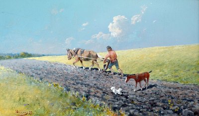 De ploegende boer door Nikolai Nikolayevich Karasin