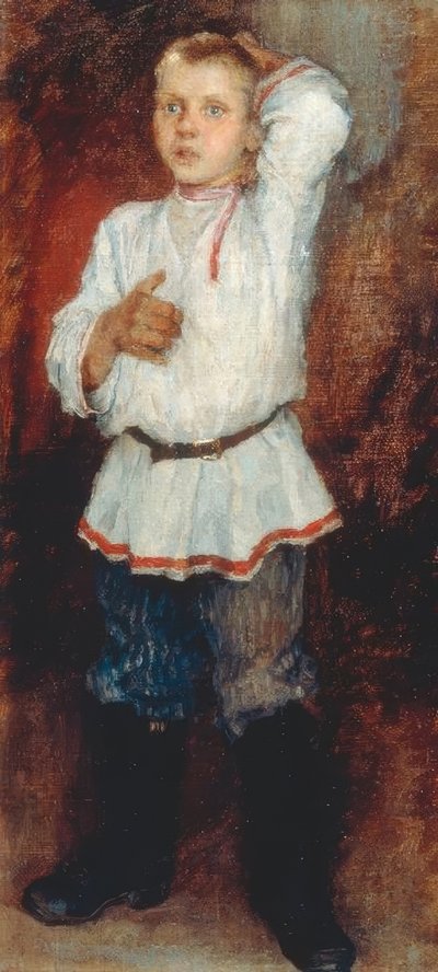 Dorpjongen door Nikolai P. Bogdanow Bjelski