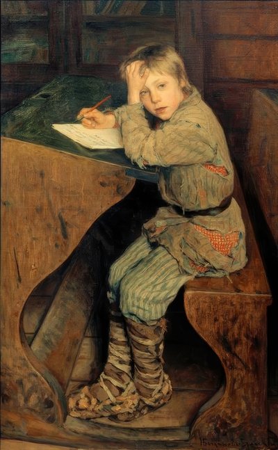 Zondagen in een dorpsschool door Nikolai P. Bogdanow Bjelski