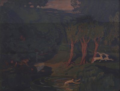 Pan en nimf Syrinx door Nikolai Pavlovich Ulyanov