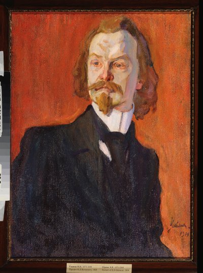 Portret van de dichter Konstantin Balmont door Nikolai Pavlovich Ulyanov