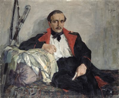 Portret van Michail Lermontov (1814-1841) 1941 door Nikolai Pavlovich Ulyanov