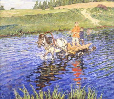De Rivier Oversteken door Nikolai Petrovich Bogdanov Belsky