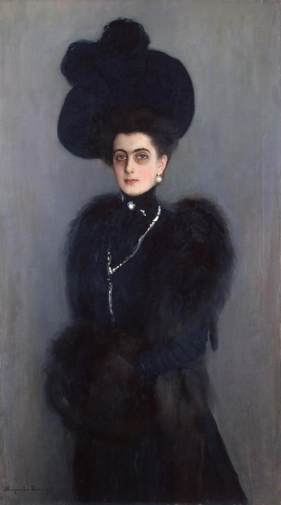 Portret van gravin Maria Pavlovna Abamelik-Lazareva 1876-1955, née Demidova, prinses San Donato door Nikolai Petrovich Bogdanov Belsky