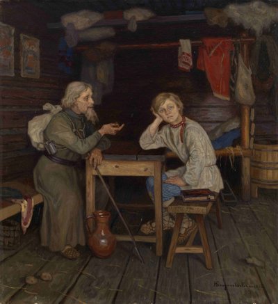 Jonge Monnik, 1889 door Nikolai Petrovich Bogdanov Belsky