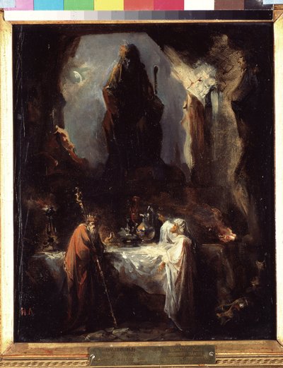 De profeet Daniël vertelt Nebukadnezar Gods interpretatie door Nikolai Petrovich Lomtev