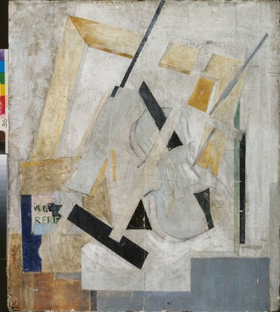 Stilleven met een viool door Nikolai Petrovich Prusakov