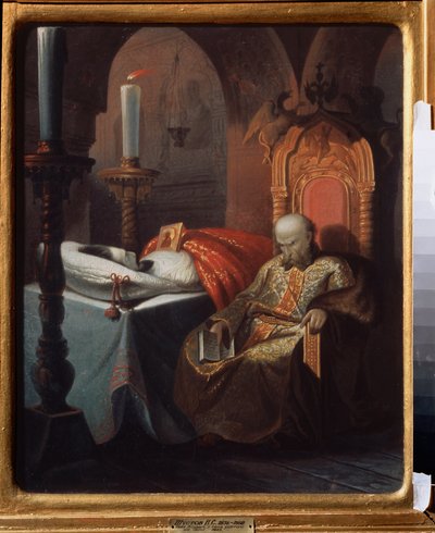 Ivan de Verschrikkelijke en zijn zoon Ivan op vrijdag 16 november door Nikolai Semenovich Shustov