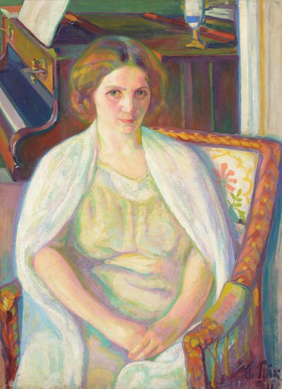 Ests: "Portret van Alviina Hyllestedt". door Nikolai Triik