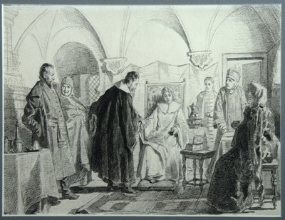 Maria Ivanovna Khlopova, de Bruid van de Tsaar Michail Fyodorovich, 1884 door Nikolai Vasilyevich Nevrev