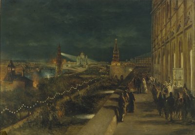 Verlichting van Moskou ter gelegenheid van de kroning van keizer Alexander III op 15 mei 1883 door Nikolai Yegorovich Makovsky