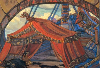 Tristan / Toneel van Roerich door Nikolai Konstantinowitsch Roerich