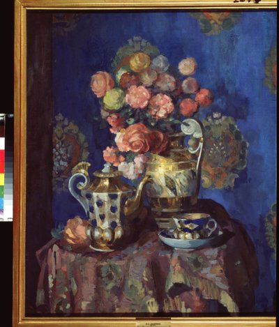 Stilleven met bloemen door Nikolaj Nikolaevic Sapunov