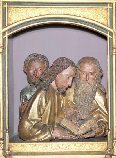 St. Jacobus de Mindere, St. Philipus en St. Barnabas, van het Isenheimer Altaarstuk, ca. 1490 door Nikolaus Hagenauer