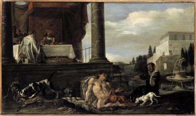 De gelijkenis van Lazarus en de rijke man door Nikolaus Knüpfer