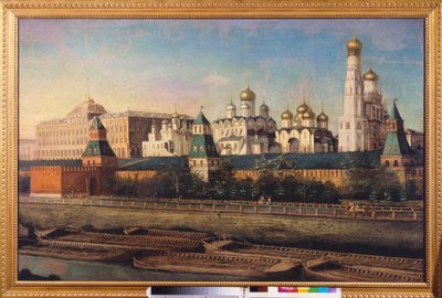 Uitzicht op het Kremlin van Moskou door Nikolay Ivanovich Podklyuchnikov