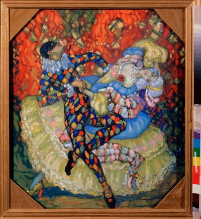 Arlequinade - Werk van Nikolai Nikolayevich Chernov Krauze (Chernov-Krauze) (1875-1941) door Nikolay Nikolayevich Chernov Krauze