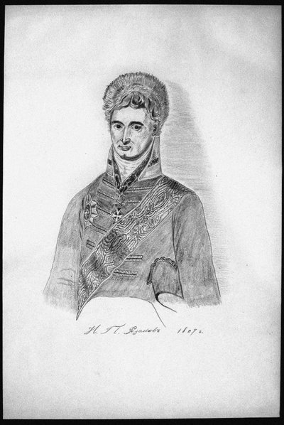 Zelfportret Kopie, 1806 door Nikolay Petrovich Rezanov