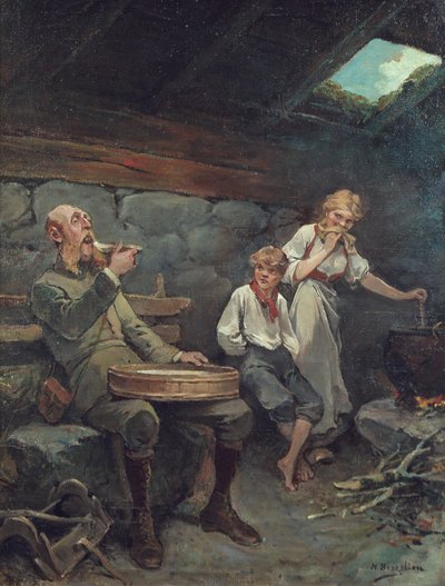 De heer en de pap gemaakt met zure room door Nils Bergslien