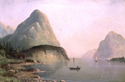 Een Fjord Scene door Nils Hans Christiansen
